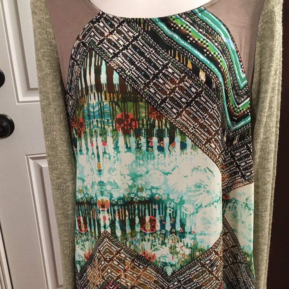 Atorie print front knit Tunic